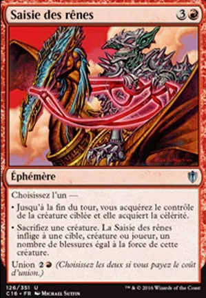 Saisie des rênes