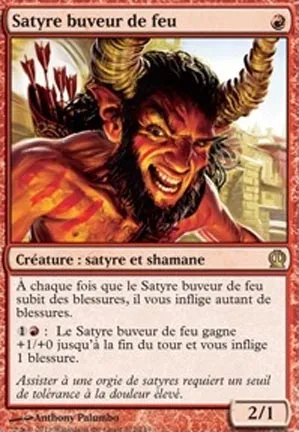 Satyre buveur de feu