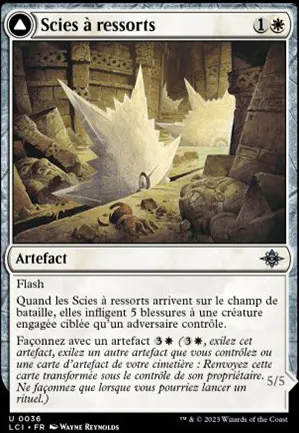 Scies à ressorts // Chariot à roues tranchantes