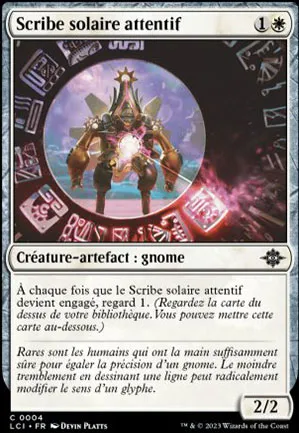 Scribe solaire attentif