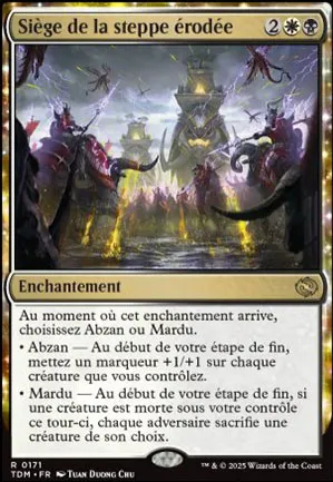 Siège de la steppe érodée