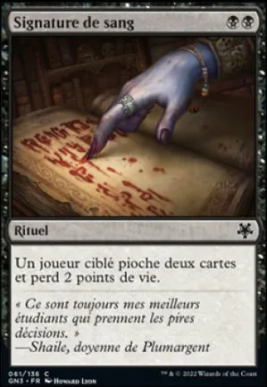 Signature de sang