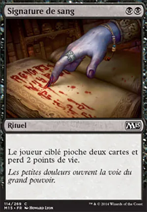 Signature de sang