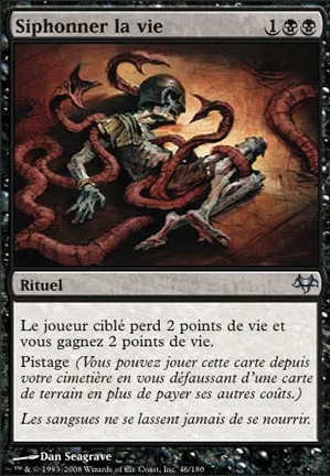 Siphonner la vie