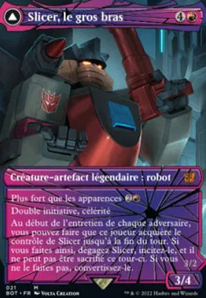 Slicer, le gros bras // Slicer, antagoniste véloce