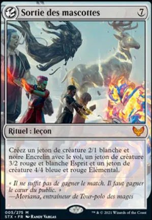 Sortie des mascottes