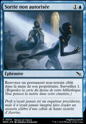 Sortie non autorisée