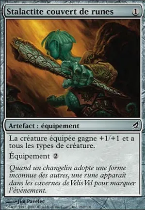 Stalactite couvert de runes