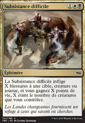 Subsistance difficile