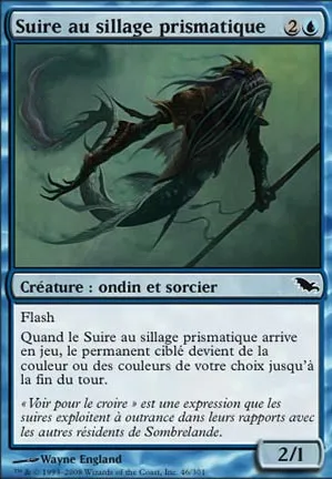 Suire au sillage prismatique