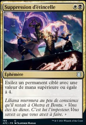 Suppression d'étincelle