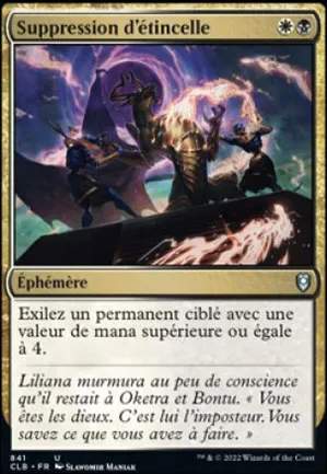Suppression d'étincelle