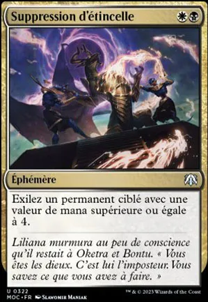Suppression d'étincelle