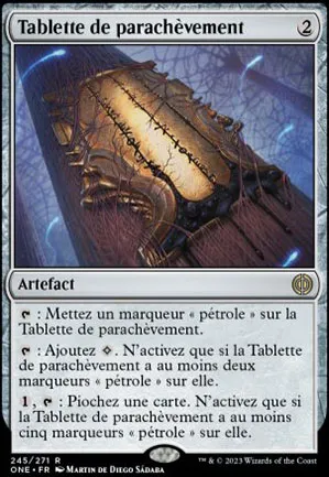 Tablette de parachèvement