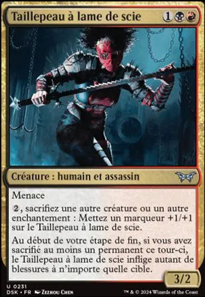 Taillepeau à lame de scie
