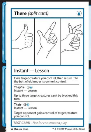 There (split card)
