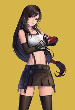 Tifa, experte en arts martiaux - Illustration