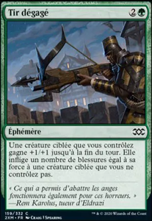 Tir dégagé