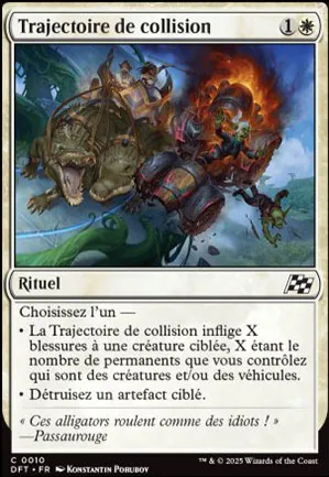 Trajectoire de collision