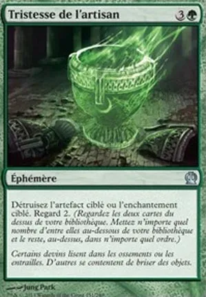 Tristesse de l'artisan