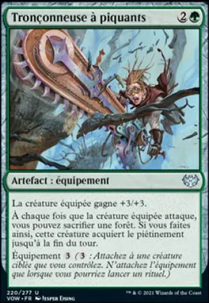 Tronçonneuse à piquants