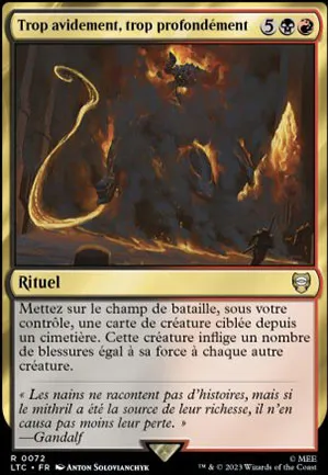 Trop avidement, trop profondément