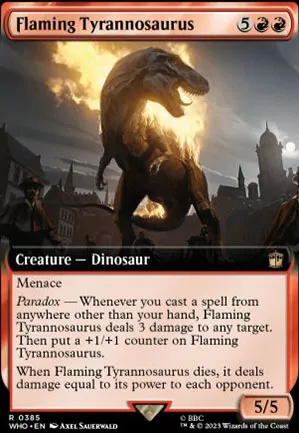 Tyrannosaure enflammé