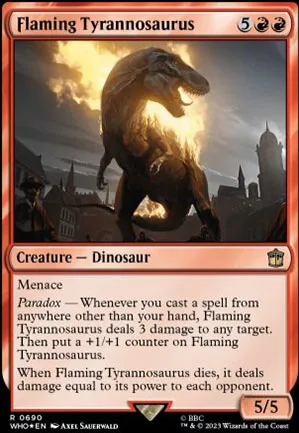 Tyrannosaure enflammé