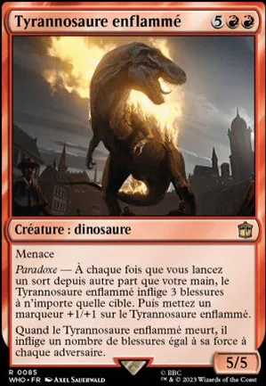 Tyrannosaure enflammé
