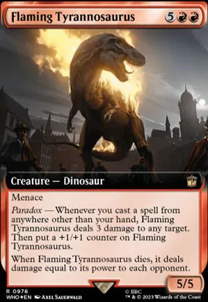 Tyrannosaure enflammé