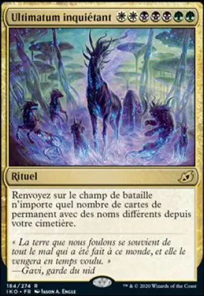 Ultimatum inquiétant
