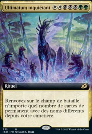 Ultimatum inquiétant