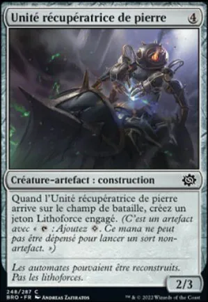 Unité récupératrice de pierre