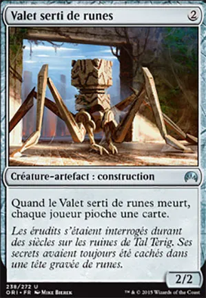 Valet serti de runes