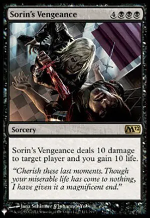 Vengeance selon Sorin