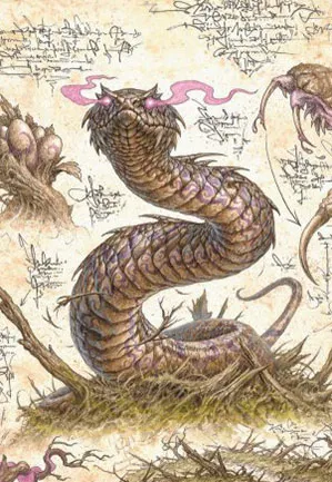 Vipère putregueule - Illustration