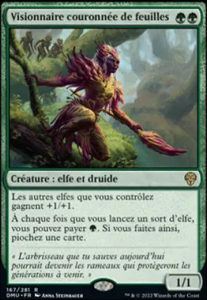 Visionnaire couronnée de feuilles