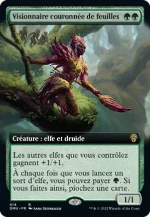Visionnaire couronnée de feuilles