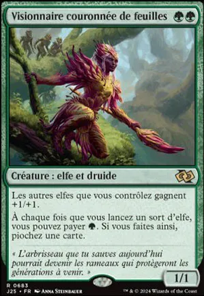 Visionnaire couronnée de feuilles