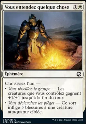 Vous entendez quelque chose