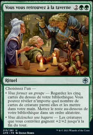 Vous vous retrouvez à la taverne