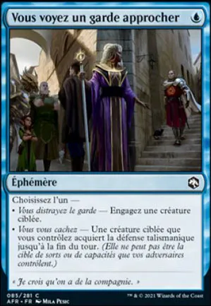 Vous voyez un garde approcher