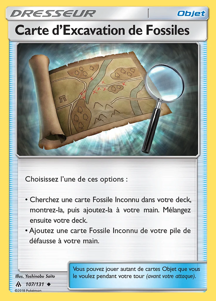 Carte d'Excavation de Fossiles