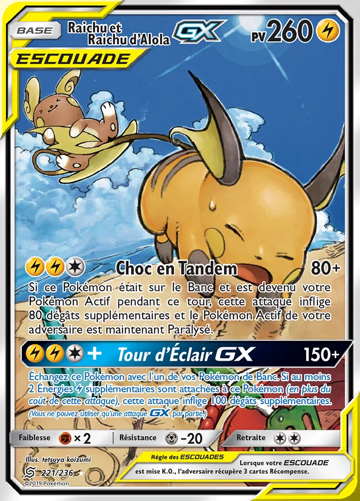Raichu et Raichu d'Alola-GX