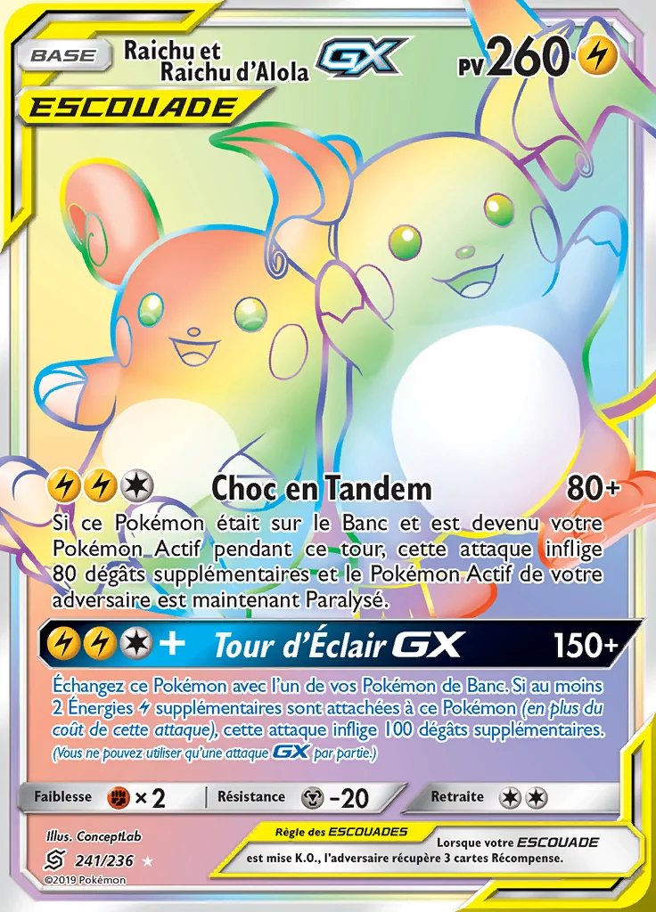 Raichu et Raichu d'Alola-GX