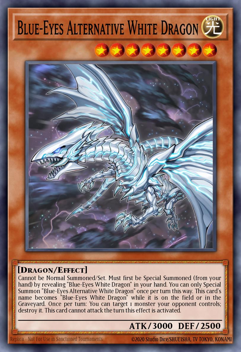 Dragon Blanc Alternatif aux Yeux Bleus