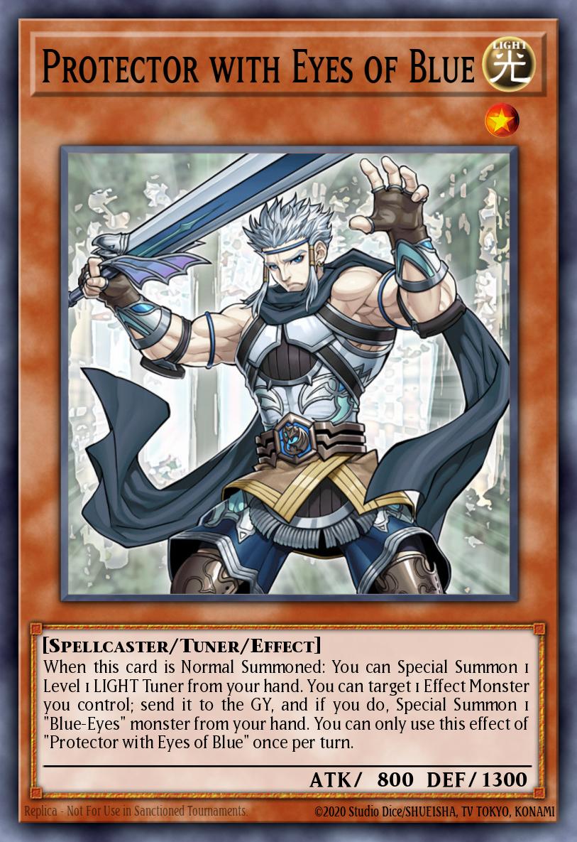 Protecteur avec des Yeux de Bleu